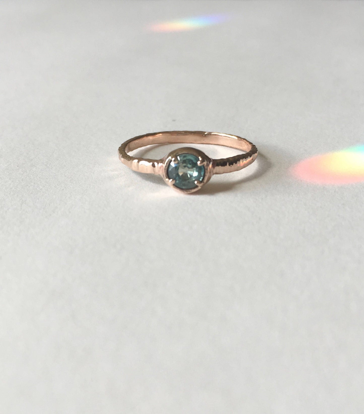 Blue Zircon Ring