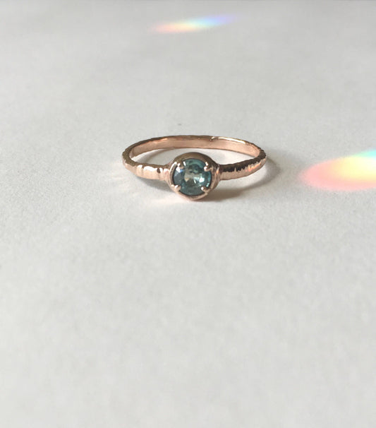 Blue Zircon Ring