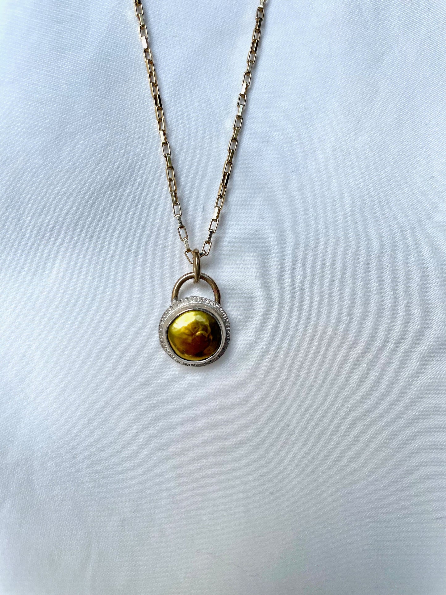 Freshwater Pearl Padlock Necklace