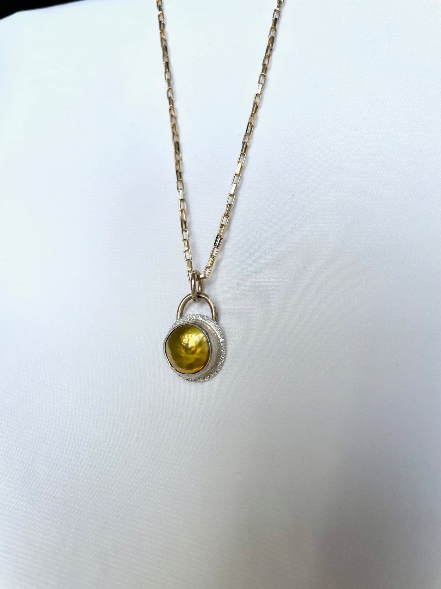 Freshwater Pearl Padlock Necklace