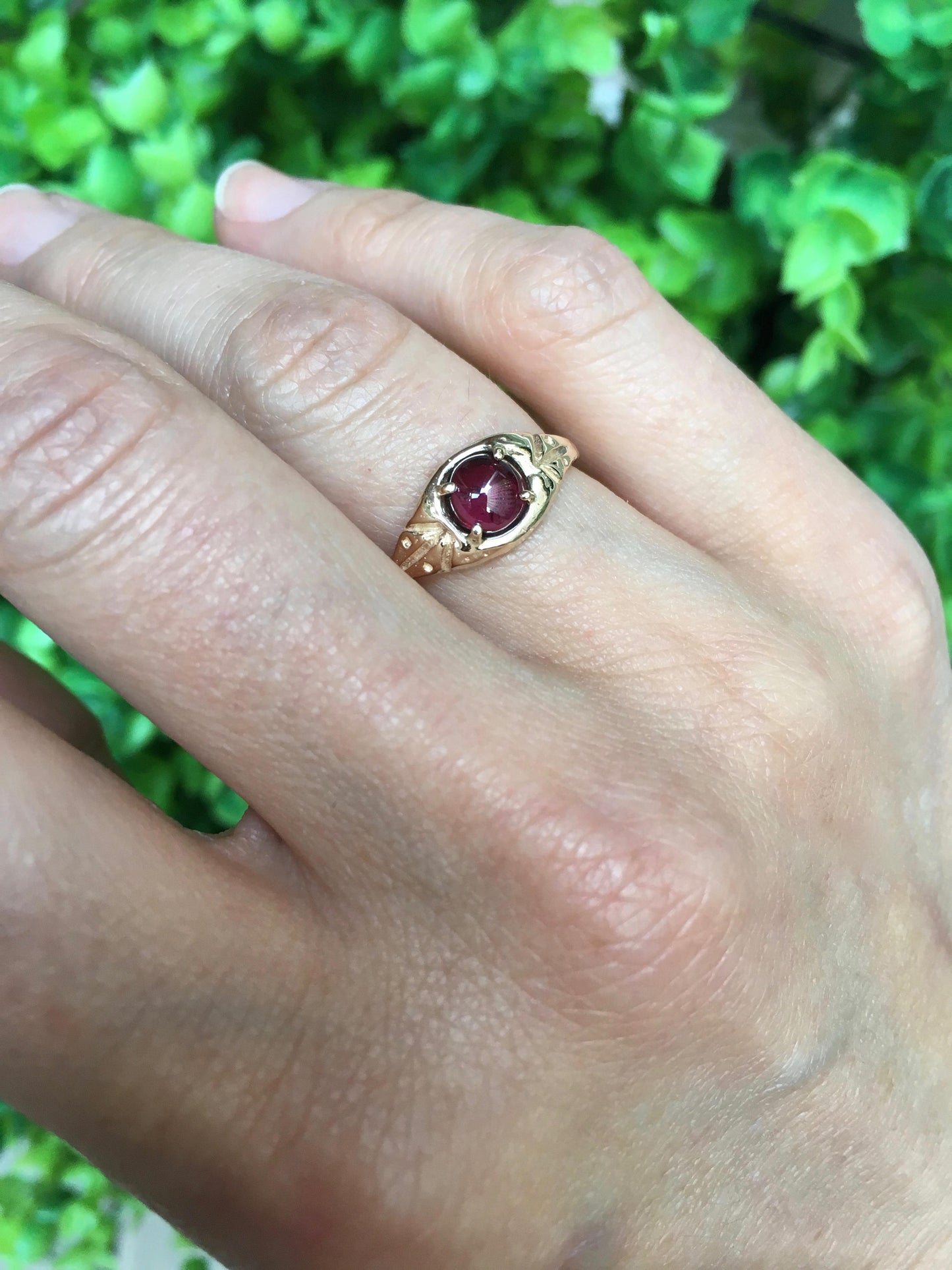 Garnet Garden Ring