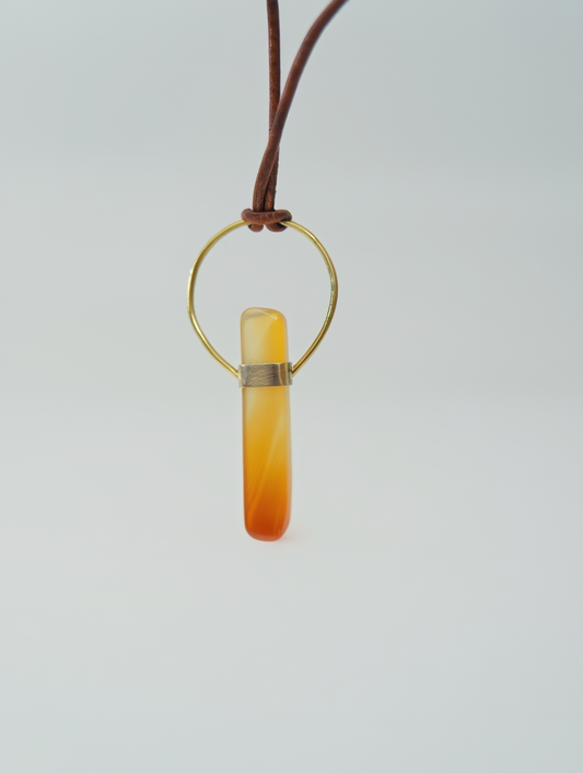 Ombre Carnelian Crystal Necklace