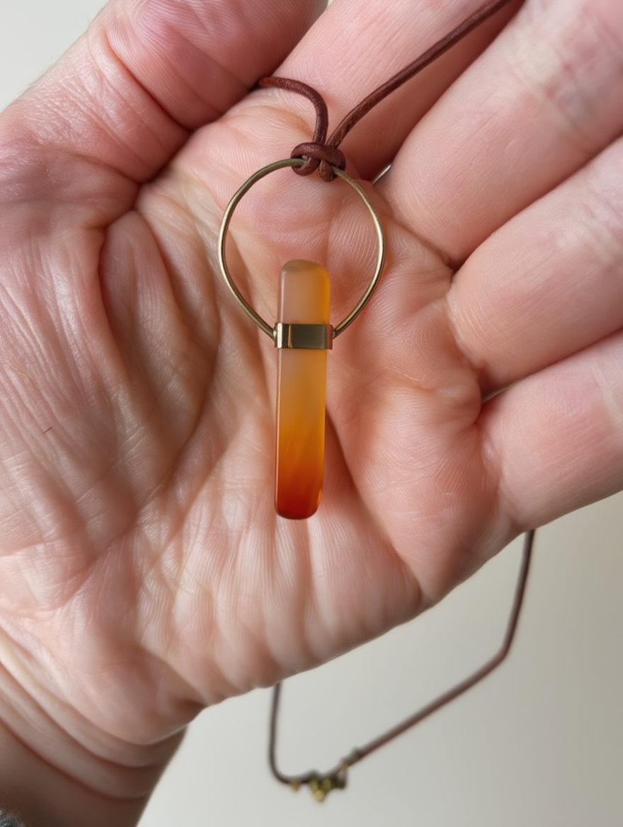 Ombre Carnelian Crystal Necklace