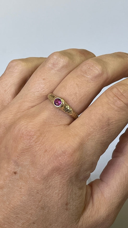 Purple Garnet Ring