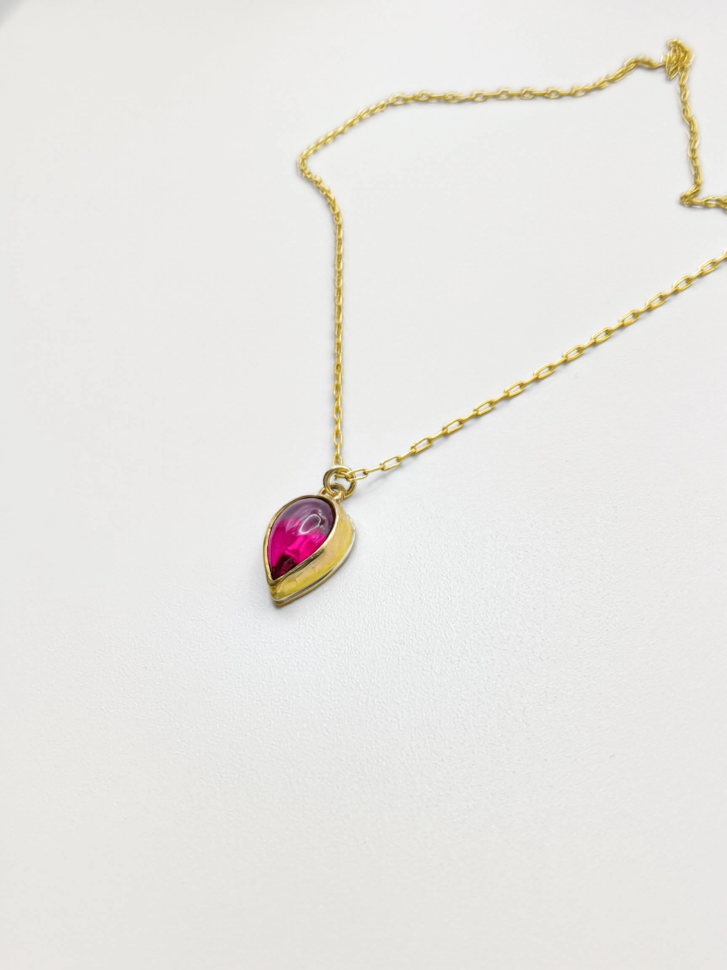 Drip Drop Ruby Necklace