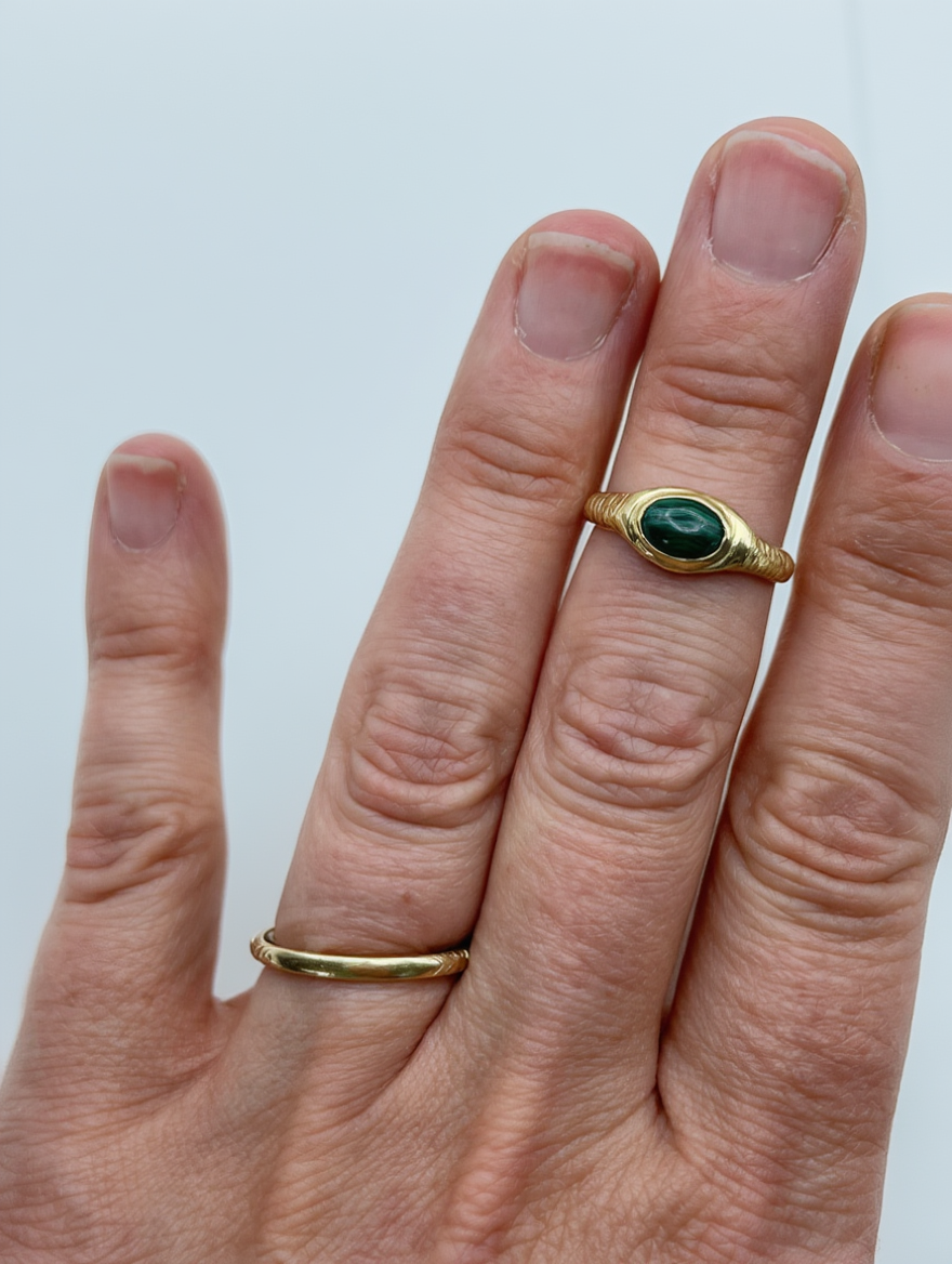 Malachite ring
