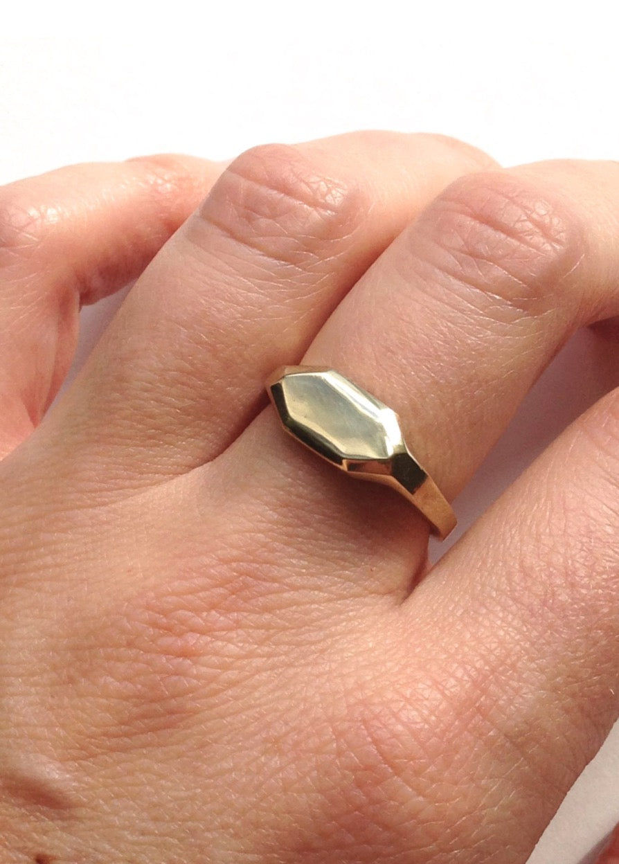 Pollygone Signet Ring