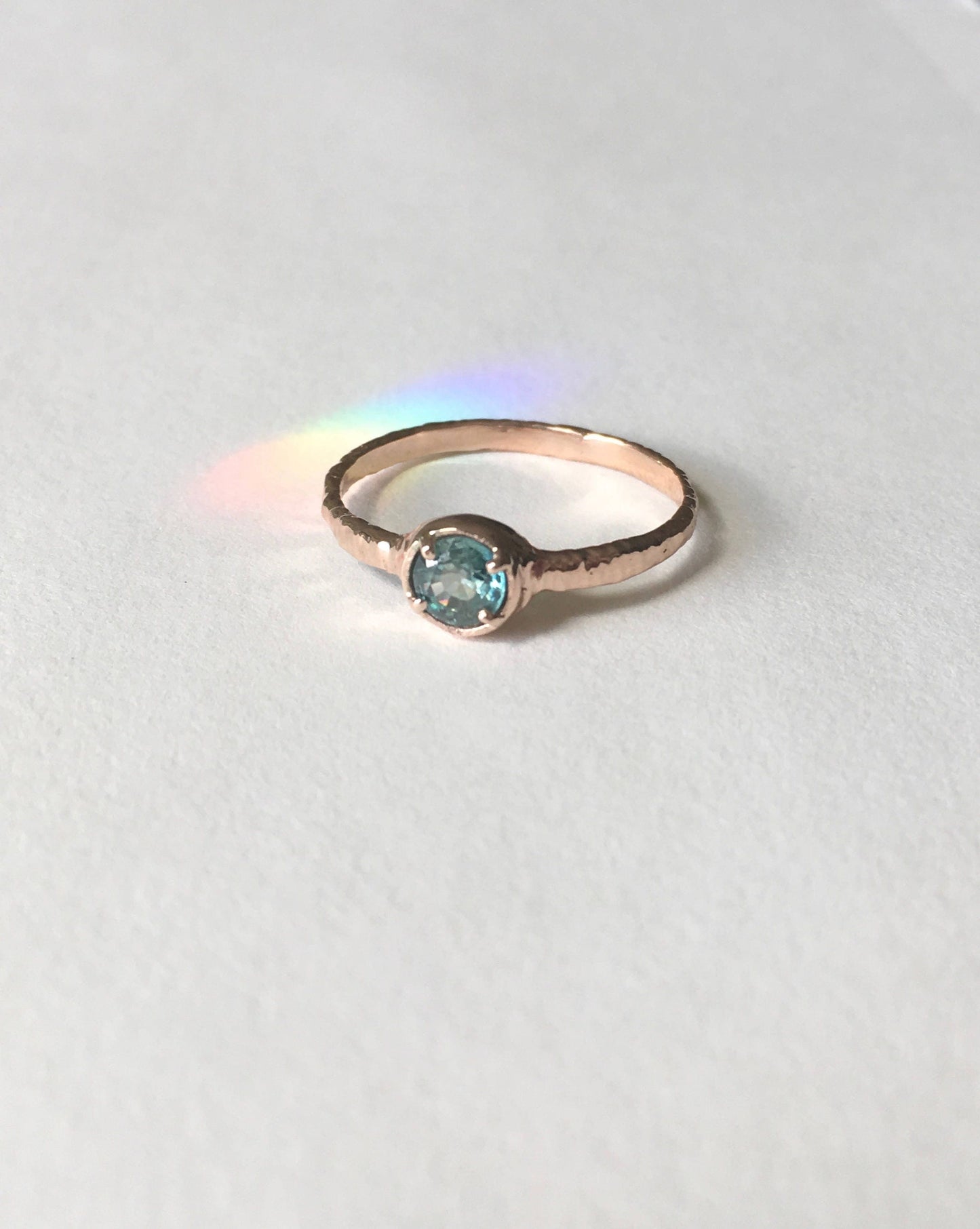 Blue Zircon Ring